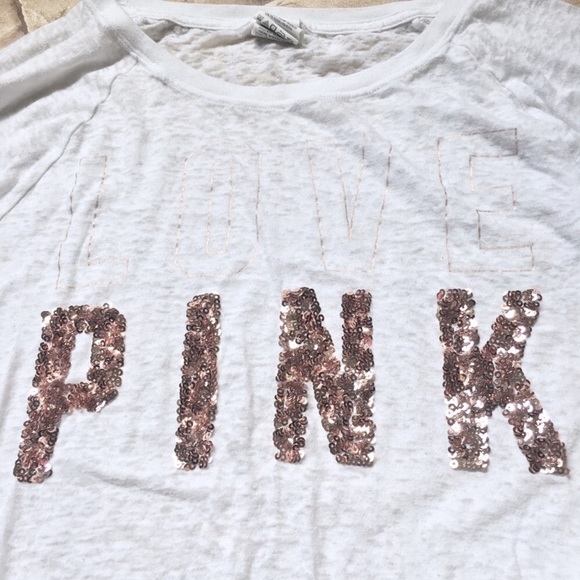 Victoria's Secret PINK BLING jersey style top - Picture 2 of 4